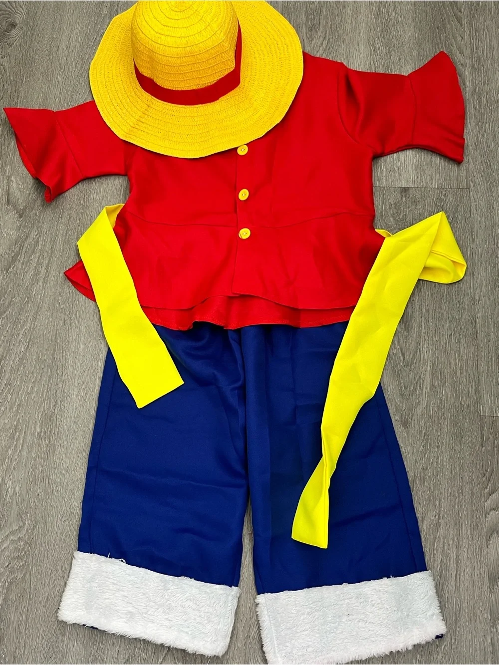 One Piece Luffy Costume Kids 8/9 Monkey D Luffy Anime Cosplay Halloween